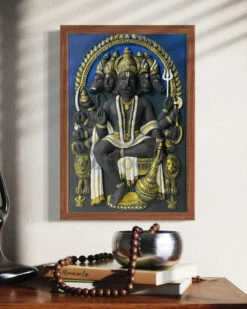Panchmukhi Hanuman 3D Relief Mural Wall Art In 3 Sizes(Standing Posture Panchmukhi Hanuman Relief Mural) -Artociti Sale Store panchmukhi hanuman 3d relief mural wall art in 3 sizes 340