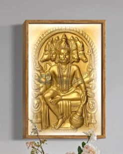 Panchmukhi Hanuman 3D Relief Mural Wall Art In 3 Sizes(Standing Posture Panchmukhi Hanuman Relief Mural) -Artociti Sale Store panchmukhi hanuman 3d relief mural wall art in 3 sizes 676