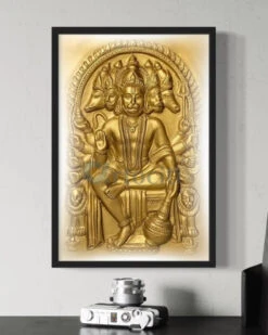 Panchmukhi Hanuman 3D Relief Mural Wall Art In 3 Sizes(Standing Posture Panchmukhi Hanuman Relief Mural) -Artociti Sale Store panchmukhi hanuman 3d relief mural wall art in 3 sizes 884