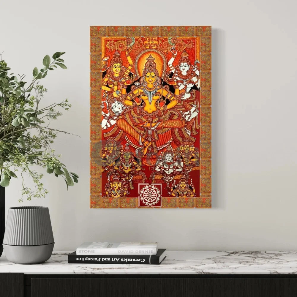 Parashura Maa Prathishta Kerala Mural Bhagavathy Temples Canvas Giclee Print(Parashura Maa Prathishta Kerala Mural Bhagavathy Temples Canvas Giclee Print) 4 Parashura Maa Prathishta Kerala Mural Bhagavathy Temples Canvas Giclee Print(Parashura Maa Prathishta Kerala Mural Bhagavathy Temples Canvas Giclee Print) - Image 2