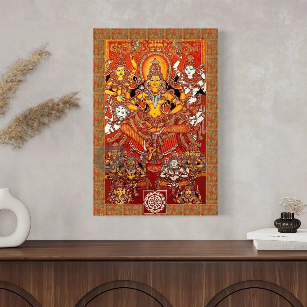 Parashura Maa Prathishta Kerala Mural Bhagavathy Temples Canvas Giclee Print(Parashura Maa Prathishta Kerala Mural Bhagavathy Temples Canvas Giclee Print) 5 Parashura Maa Prathishta Kerala Mural Bhagavathy Temples Canvas Giclee Print(Parashura Maa Prathishta Kerala Mural Bhagavathy Temples Canvas Giclee Print) - Image 3
