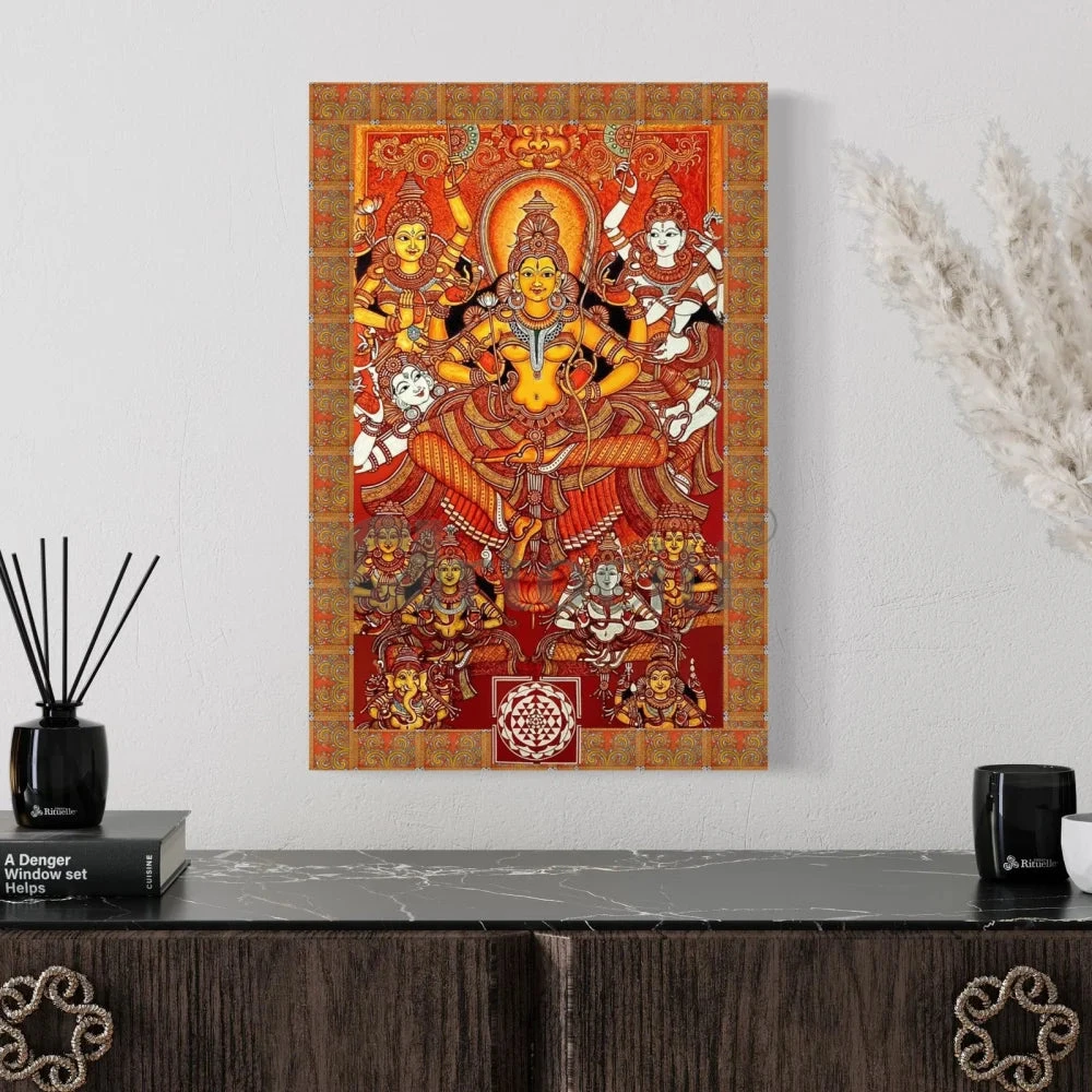 Parashura Maa Prathishta Kerala Mural Bhagavathy Temples Canvas Giclee Print(Parashura Maa Prathishta Kerala Mural Bhagavathy Temples Canvas Giclee Print) 3 Parashura Maa Prathishta Kerala Mural Bhagavathy Temples Canvas Giclee Print(Parashura Maa Prathishta Kerala Mural Bhagavathy Temples Canvas Giclee Print)