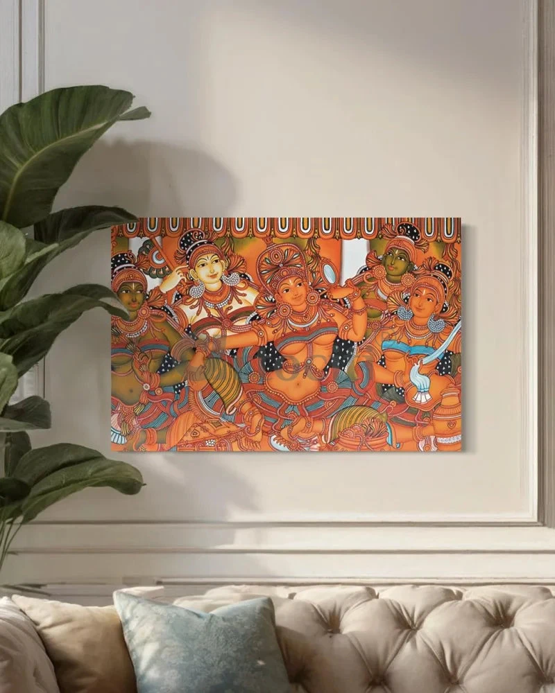 Parvathy Chamayam Kerala Mural Canvas Giclee Print(Parvathy Chamayam Kerala Mural Canvas Giclee Print Exquisite Divine Art) 5 Parvathy Chamayam Kerala Mural Canvas Giclee Print(Parvathy Chamayam Kerala Mural Canvas Giclee Print Exquisite Divine Art) - Image 3