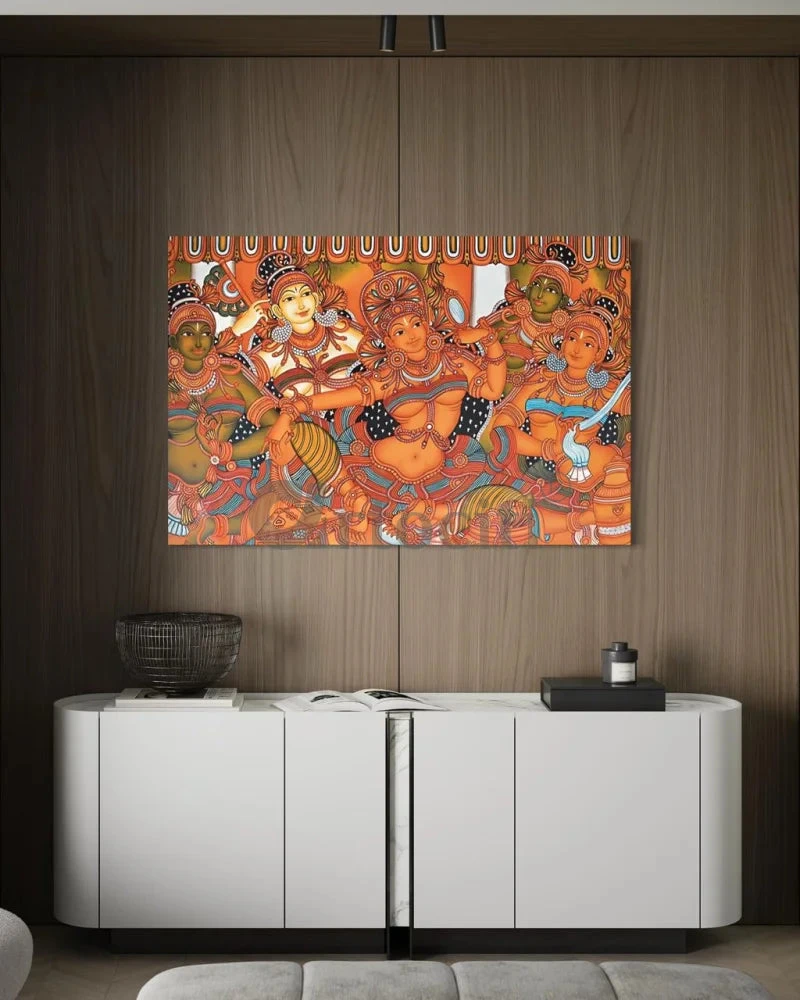 Parvathy Chamayam Kerala Mural Canvas Giclee Print(Parvathy Chamayam Kerala Mural Canvas Giclee Print Exquisite Divine Art) 7 Parvathy Chamayam Kerala Mural Canvas Giclee Print(Parvathy Chamayam Kerala Mural Canvas Giclee Print Exquisite Divine Art) - Image 5