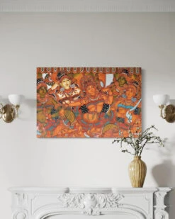 Parvathy Chamayam Kerala Mural Canvas Giclee Print(Parvathy Chamayam Kerala Mural Canvas Giclee Print Exquisite Divine Art) 17 Parvathy Chamayam Kerala Mural Canvas Giclee Print(Parvathy Chamayam Kerala Mural Canvas Giclee Print Exquisite Divine Art) -Artociti Sale Store parvathy chamayam kerala mural canvas giclee print 30x20 inch 959