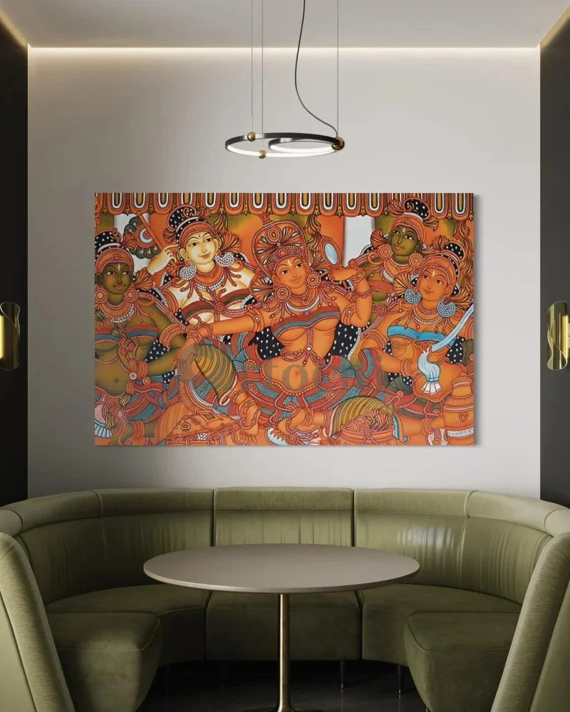 Parvathy Chamayam Kerala Mural Canvas Giclee Print(Parvathy Chamayam Kerala Mural Canvas Giclee Print Exquisite Divine Art) 3 Parvathy Chamayam Kerala Mural Canvas Giclee Print(Parvathy Chamayam Kerala Mural Canvas Giclee Print Exquisite Divine Art)