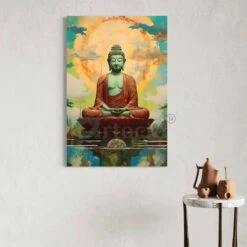 Pastel Serenity Buddha Famous Canvas Painting(Pastel Serenity Buddha Canvas Painting Ready To Hang)
