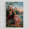 Radha And Madhav By Raja Ravi Varma Famous Canvas Painting(Copy Of Goddess Lakshmi On Her Lotus By Raja Ravi Varma Famous Canvas Painting) -Artociti Sale Store radha and madhav by raja ravi varma famous canvas painting 12x18 inches verma 619