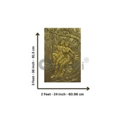 Radha Krishna 3D Relief Mural Wall Art(Radha Krishna Wall Relief Mural Golden) -Artociti Sale Store radha krishna 3d relief mural wall art 299