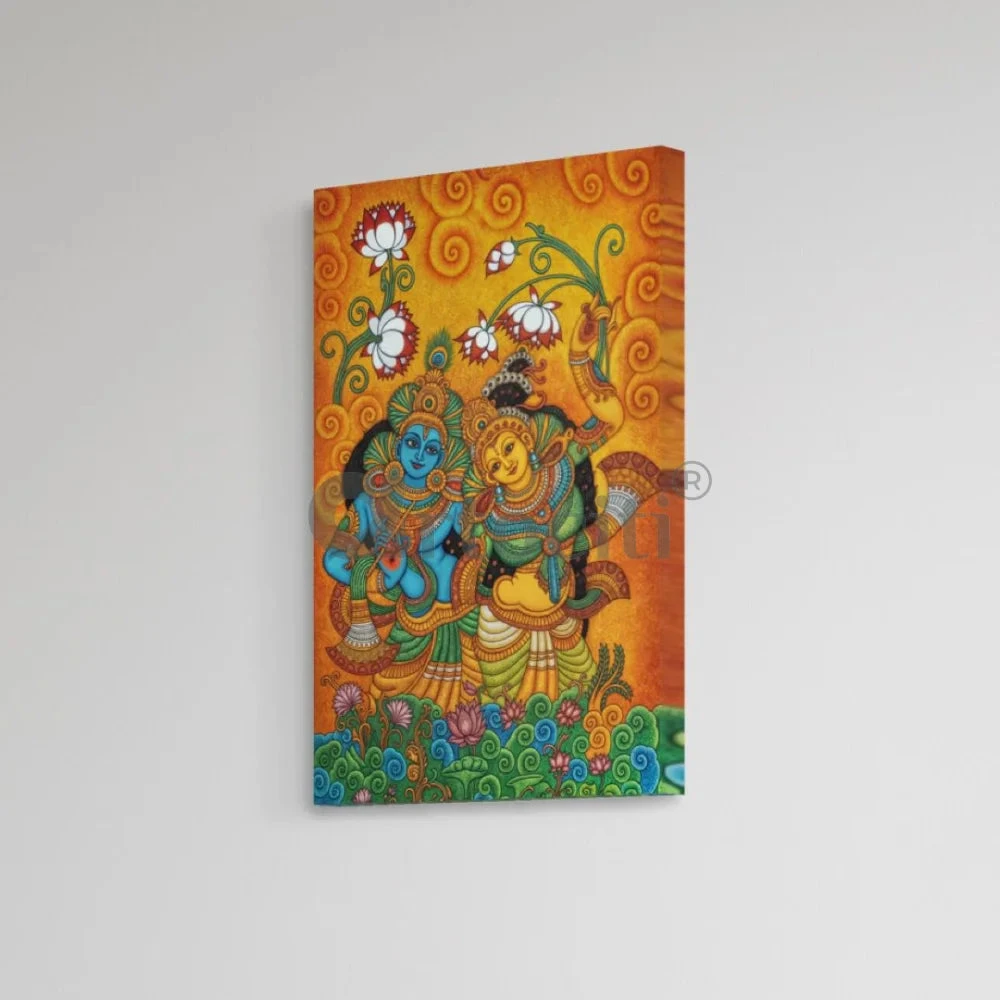 Radha Krishna Enchanting Kerala Mural Canvas Giclee Print(Radhakrishna Enchanting Kerala Mural Canvas Giclee Print) 6 Radha Krishna Enchanting Kerala Mural Canvas Giclee Print(Radhakrishna Enchanting Kerala Mural Canvas Giclee Print) - Image 4