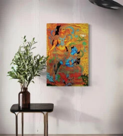 Radha Krishna Kerala Mural Canvas Print(Radha Krishna Kerala Mural Canvas Print Elevate Your Space With Spiritual Elegance) 14 Radha Krishna Kerala Mural Canvas Print(Radha Krishna Kerala Mural Canvas Print Elevate Your Space With Spiritual Elegance) -Artociti Sale Store radha krishna kerala mural canvas print 852