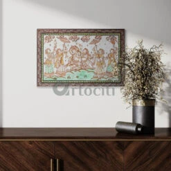Radha Krishna Solled Pattachitra Painting Madhubani Art(Radha Krishna Solled Pattachitra Painting Madhubani Art Ready To Hang) -Artociti Sale Store radha krishna solled pattachitra painting madhubani art 888