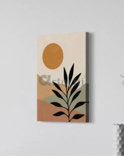 Radiant Sun & Floral Leaf Boho Chic Canvas Art(Radiant Sun Floral Leaf Boho Chic Canvas Art A Burst Of Nature S Elegance) -Artociti Sale Store radiant sun floral leaf boho chic canvas art 961