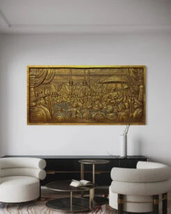 Rajyabhishek Of Chattrapati Shivaji Maharaj 3D Relief Mural Wall Art(6x3 Feet Rajyabhishek Coronation Of Chattrapati Shivaji Maharaj 3d Relief Mural Wall Art) -Artociti Sale Store rajyabhishek of chattrapati shivaji maharaj 3d relief mural wall art 218