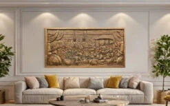 Rajyabhishek Of Chattrapati Shivaji Maharaj 3D Relief Mural Wall Art(6x3 Feet Rajyabhishek Coronation Of Chattrapati Shivaji Maharaj 3d Relief Mural Wall Art) -Artociti Sale Store rajyabhishek of chattrapati shivaji maharaj 3d relief mural wall art 315