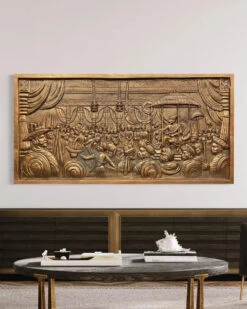 Rajyabhishek Of Chattrapati Shivaji Maharaj 3D Relief Mural Wall Art(6x3 Feet Rajyabhishek Coronation Of Chattrapati Shivaji Maharaj 3d Relief Mural Wall Art) -Artociti Sale Store rajyabhishek of chattrapati shivaji maharaj 3d relief mural wall art 385