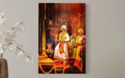 Rajyabhishek Of Chattrapati Shivaji Maharaj Canvas Giclee Print(Coronation Of Chattrapati Shivaji Maharaj Premium Canvas Giclee Print) -Artociti Sale Store rajyabhishek of chattrapati shivaji maharaj canvas giclee print 323
