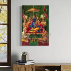 Rajyabhishek Of Lord Rama By Raja Ravi Varma Famous Canvas Painting(Rajyabhishiek Coronation Of Lord Rama As The King Of Ayodhya By Raja Ravi Varma Famous Canvas Painting) 11 Rajyabhishek Of Lord Rama By Raja Ravi Varma Famous Canvas Painting(Rajyabhishiek Coronation Of Lord Rama As The King Of Ayodhya By Raja Ravi Varma Famous Canvas Painting) -Artociti Sale Store rajyabhishek of lord rama by raja ravi varma famous canvas painting 24x16 inch 759