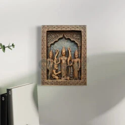 Ram Darbar 3D Relief Mural Wall Art(10 5x8 Inches Ram Darbar Ram Laxman Janki Sita With Hanuman Ji 3d Relief Mural Wall Art) -Artociti Sale Store ram darbar 3d relief mural wall art 10 5x8 inches bronze 169