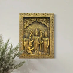 Ram Darbar 3D Relief Mural Wall Art(10 5x8 Inches Ram Darbar Ram Laxman Janki Sita With Hanuman Ji 3d Relief Mural Wall Art) -Artociti Sale Store ram darbar 3d relief mural wall art 10 5x8 inches golden 577