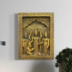 Ram Darbar 3D Relief Mural Wall Art(10 5x8 Inches Ram Darbar Ram Laxman Janki Sita With Hanuman Ji 3d Relief Mural Wall Art) -Artociti Sale Store ram darbar 3d relief mural wall art 609
