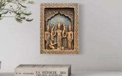 Ram Darbar 3D Relief Mural Wall Art(10 5x8 Inches Ram Darbar Ram Laxman Janki Sita With Hanuman Ji 3d Relief Mural Wall Art) -Artociti Sale Store ram darbar 3d relief mural wall art 647