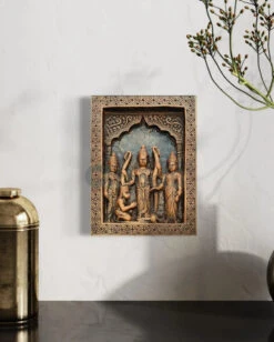 Ram Darbar 3D Relief Mural Wall Art(10 5x8 Inches Ram Darbar Ram Laxman Janki Sita With Hanuman Ji 3d Relief Mural Wall Art) -Artociti Sale Store ram darbar 3d relief mural wall art 689