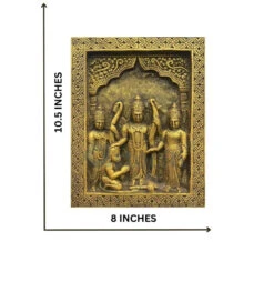 Ram Darbar 3D Relief Mural Wall Art(10 5x8 Inches Ram Darbar Ram Laxman Janki Sita With Hanuman Ji 3d Relief Mural Wall Art) -Artociti Sale Store ram darbar 3d relief mural wall art 980