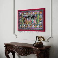 Ram Darbar Pattachitra (Orissa) Art Canvas Giclee Print(Ram Darbar Pattachitra Orissaart Canvas Giclee Prints 24x16 30x20 Inches 380 Gsm) -Artociti Sale Store ram darbar pattachitra orissa art canvas giclee print 30x20 inches 533