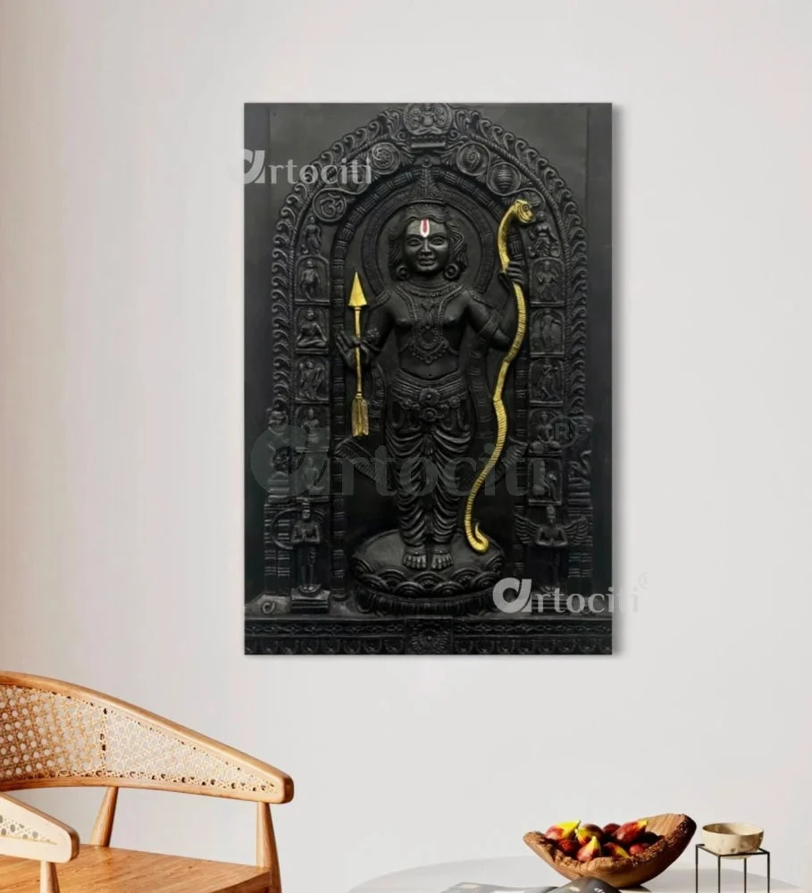 Ram Lalla Ji (Lord Ram) 3D Relief Mural Wall Art | Ram Darbar(Ram Lalla Ji Lord Ram 3d Relief Mural Wall Art Divine Majesty Shri Ram) 4 Ram Lalla Ji (Lord Ram) 3D Relief Mural Wall Art | Ram Darbar(Ram Lalla Ji Lord Ram 3d Relief Mural Wall Art Divine Majesty Shri Ram) - Image 2