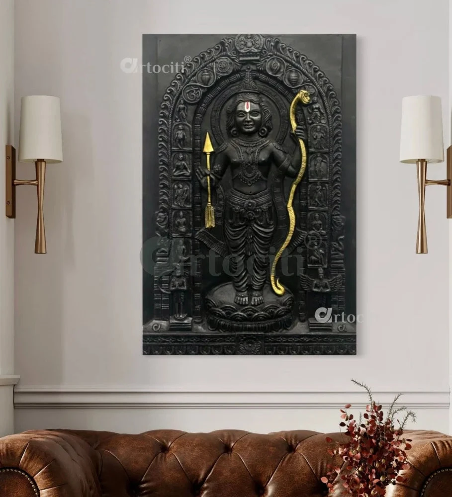 Ram Lalla Ji (Lord Ram) 3D Relief Mural Wall Art | Ram Darbar(Ram Lalla Ji Lord Ram 3d Relief Mural Wall Art Divine Majesty Shri Ram) 6 Ram Lalla Ji (Lord Ram) 3D Relief Mural Wall Art | Ram Darbar(Ram Lalla Ji Lord Ram 3d Relief Mural Wall Art Divine Majesty Shri Ram) - Image 4