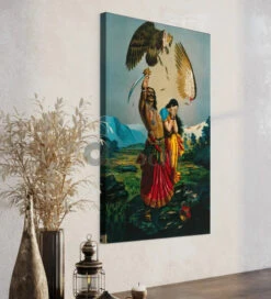 Ravana Slaughtering Jatayu By Raja Ravi Varma Famous Canvas Painting(Ravana Slaughtering Jatayu The Vulture By Raja Ravi Varma Famous Canvas Painting) -Artociti Sale Store ravana slaughtering jatayu by raja ravi varma famous canvas painting verma 571