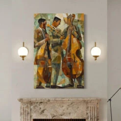 Retro Piano Jazz Art: Vibrant Modern Abstract Canvas Giclee Print(Retro Piano Jazz Art Vibrant Modern Abstract Canvas Giclee Print)