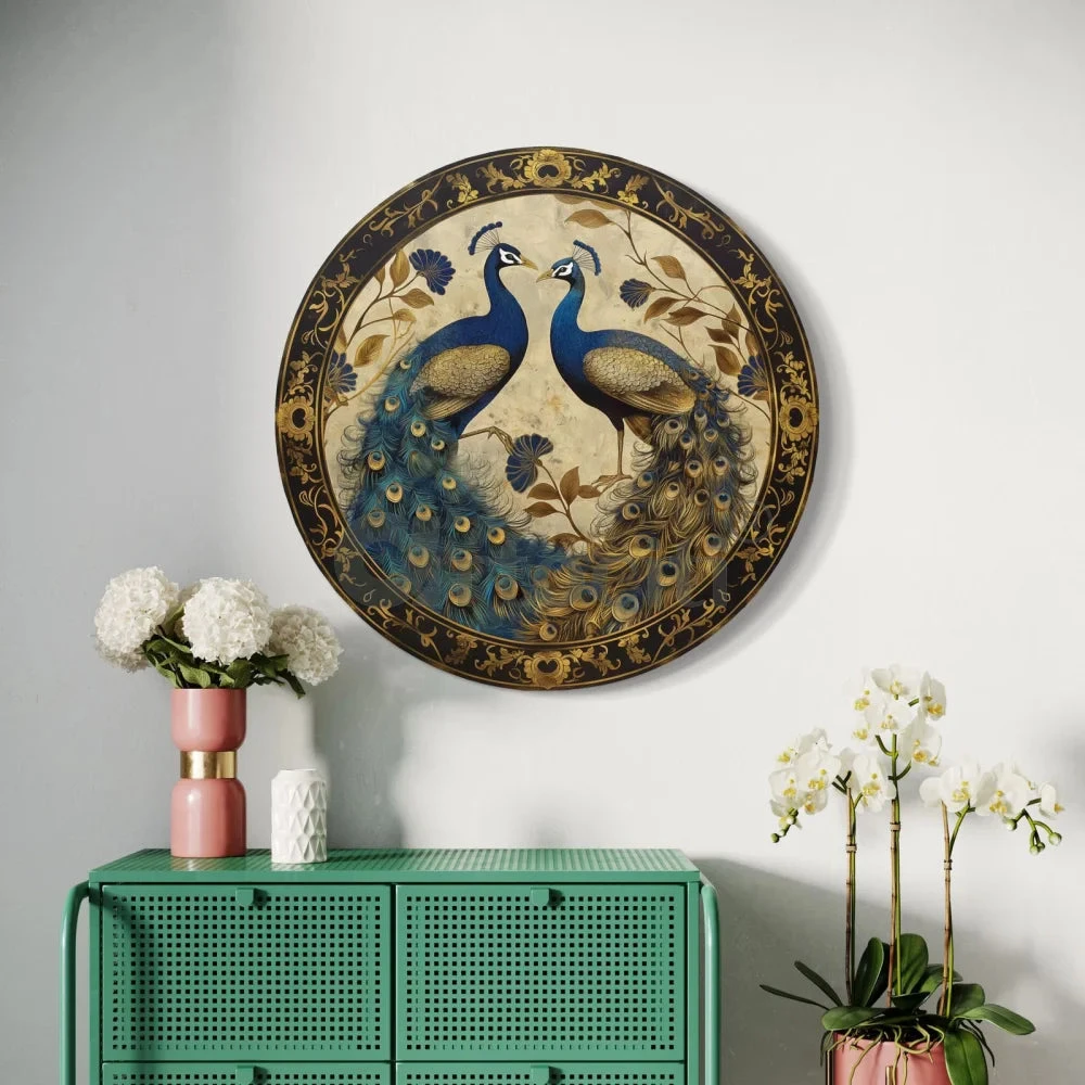 Round Duet Peacock Canvas Giclee Print Round Canvas Wall Art(Round Duet Peacock Canvas Giclee Print Round Canvas Wall Art) 3 Round Duet Peacock Canvas Giclee Print Round Canvas Wall Art(Round Duet Peacock Canvas Giclee Print Round Canvas Wall Art)