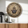 Round Hamsa Hand & Evil Eye Canvas Giclee Print Round Canvas Wall Art(Round Hamsa Hand Evil Eye Canvas Giclee Print Round Canvas Wall Art Canvas Wall Plates) -Artociti Sale Store round hamsa hand evil eye canvas giclee print wall art 16x16 inch 580
