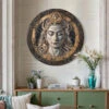 Round Shiv Ji Canvas Giclee Print(Round Shiv Ji Canvas Giclee Print Round Canvas Wall Art Canvas Wall Plates) -Artociti Sale Store round shiv ji canvas giclee print 20x20 inch 174