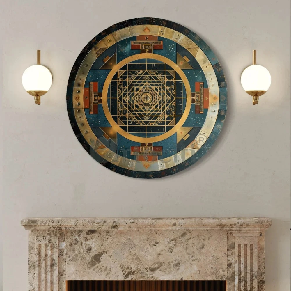 Round Shri Yantra Canvas Giclee Print: A Spiritual Masterpiece Round Canvas Wall Art(Round Shri Yantra Canvas Giclee Print A Spiritual Masterpiece Round Canvas Wall Art Canvas Wall Plates) 5 Round Shri Yantra Canvas Giclee Print: A Spiritual Masterpiece Round Canvas Wall Art(Round Shri Yantra Canvas Giclee Print A Spiritual Masterpiece Round Canvas Wall Art Canvas Wall Plates) - Image 3