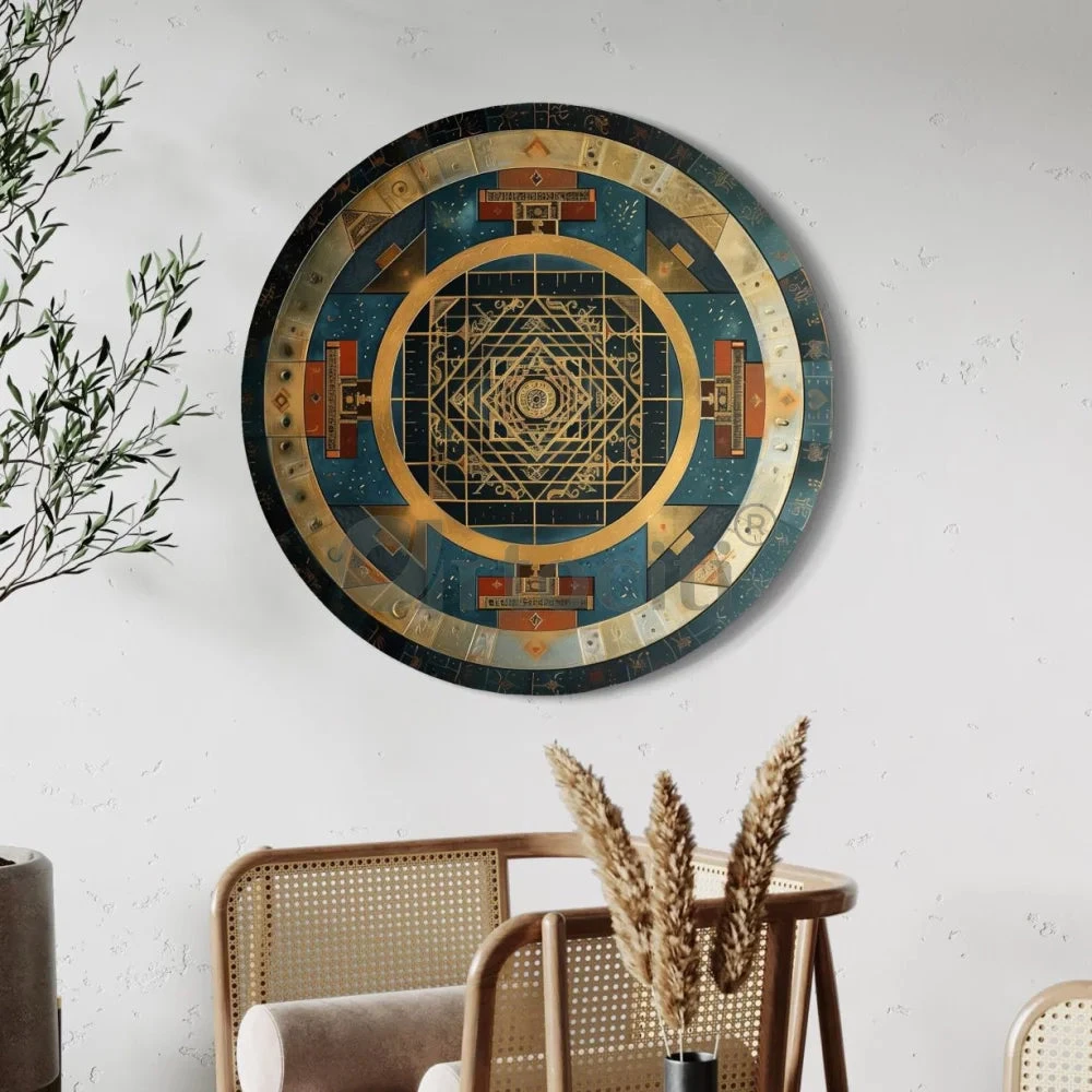 Round Shri Yantra Canvas Giclee Print: A Spiritual Masterpiece Round Canvas Wall Art(Round Shri Yantra Canvas Giclee Print A Spiritual Masterpiece Round Canvas Wall Art Canvas Wall Plates) 4 Round Shri Yantra Canvas Giclee Print: A Spiritual Masterpiece Round Canvas Wall Art(Round Shri Yantra Canvas Giclee Print A Spiritual Masterpiece Round Canvas Wall Art Canvas Wall Plates) - Image 2