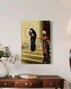 Sairandhri By Raja Ravi Varma Famous Canvas Painting(Sairandhri By Raja Ravi Varma Famous Canvas Painting) -Artociti Sale Store sairandhri by raja ravi varma famous canvas painting 12x18 inches verma 593