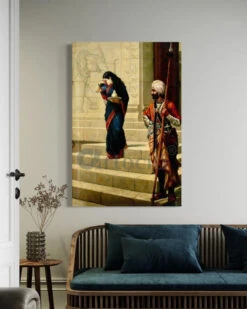 Sairandhri By Raja Ravi Varma Famous Canvas Painting(Sairandhri By Raja Ravi Varma Famous Canvas Painting)