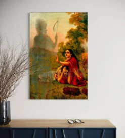 Savitri Pleading With Yama For Satyavan’s Life By Raja Ravi Varma Famous Canvas Painting(Savitri Pleading With Yama For Her Husband Satyavans Life By Raja Ravi Varma Famous Canvas Painting) -Artociti Sale Store savitri pleading with yama for satyavans life by raja ravi varma famous canvas painting verma 713