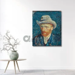 Self Portrait By Vincent Van Gogh Large Size Canvas Painting(Self Portrait By Vincent Van Gogh Large Size 22x28 Inches Canvas Painting High Quality Giclee Print Ready To Hang)