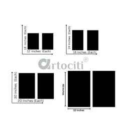 Set Of 2 Abstract Tropical Flora Canvas Paintings – Modern Wall Art Decor(Set Of 2 Abstract Tropical Flora Canvas Paintings Modern Wall Art Decor) -Artociti Sale Store set of 2 abstract tropical flora canvas paintings modern wall art decor 864