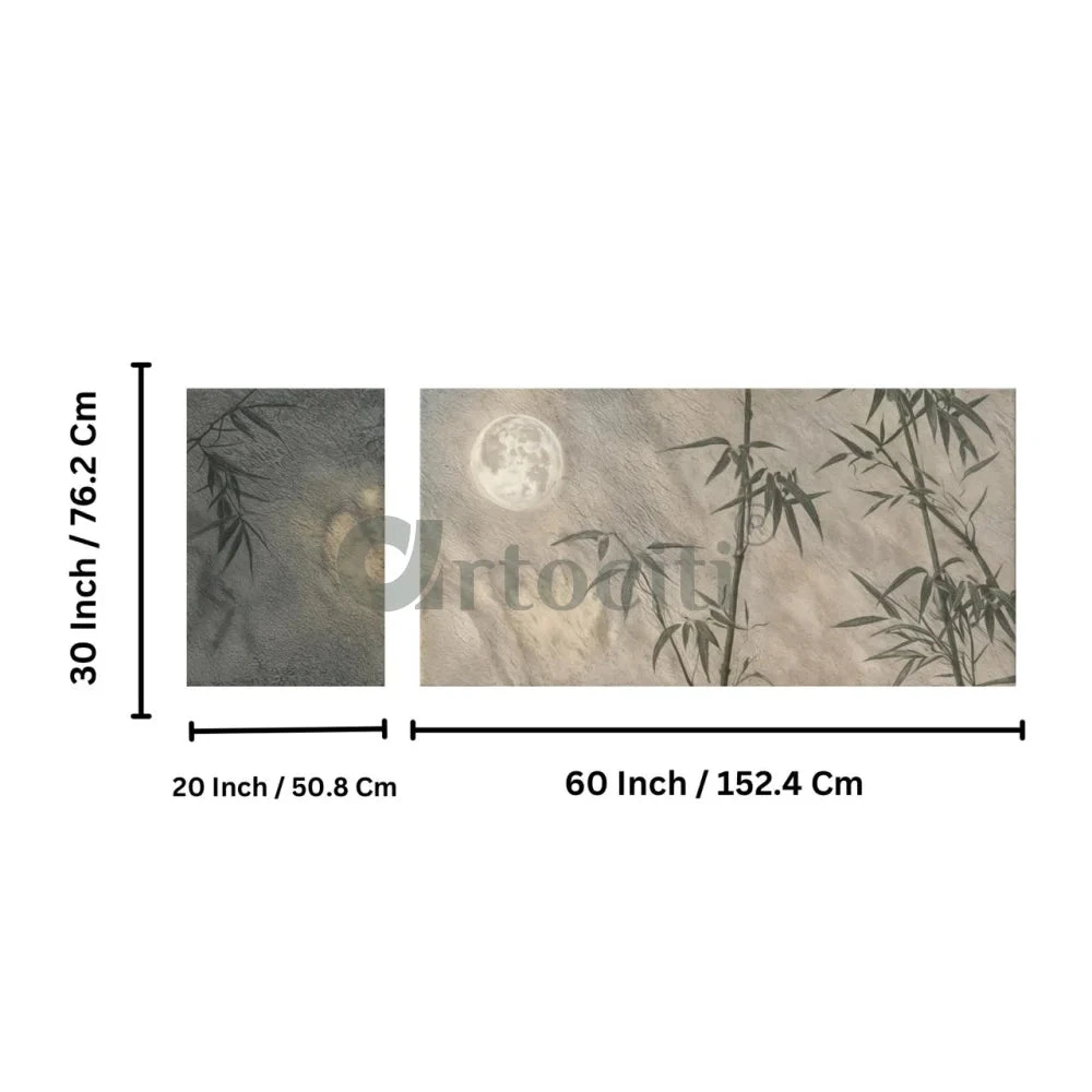 Set Of 2 Moon & Bamboo Nature Painting Modern Abstract Canvas Giclee Paintings(Set Of 2 Moon Bamboo Nature Painting Modern Abstract Canvas Giclee Paintings) 16 Set Of 2 Moon & Bamboo Nature Painting Modern Abstract Canvas Giclee Paintings(Set Of 2 Moon Bamboo Nature Painting Modern Abstract Canvas Giclee Paintings) - Image 14