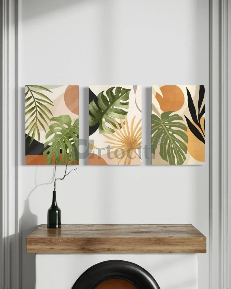 Set Of 3 Boho Chic Botanical Canvas Prints - Nature-Inspired Wall Art(Set Of 3 Boho Chic Botanical Chic Canvas Prints Nature Inspired Wall Art) 5 Set Of 3 Boho Chic Botanical Canvas Prints - Nature-Inspired Wall Art(Set Of 3 Boho Chic Botanical Chic Canvas Prints Nature Inspired Wall Art) - Image 3
