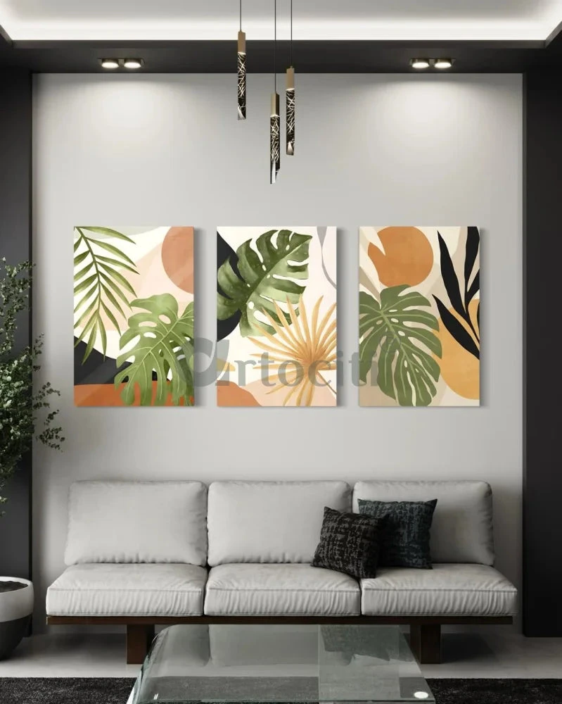 Set Of 3 Boho Chic Botanical Canvas Prints - Nature-Inspired Wall Art(Set Of 3 Boho Chic Botanical Chic Canvas Prints Nature Inspired Wall Art) 4 Set Of 3 Boho Chic Botanical Canvas Prints - Nature-Inspired Wall Art(Set Of 3 Boho Chic Botanical Chic Canvas Prints Nature Inspired Wall Art) - Image 2