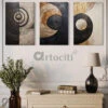 Set Of 3 Golden Black Graphic Marble Design Abstract Canvas Prints(Elegance Defined Set Of 3 Golden Black Graphic Marble Design Abstract Canvas Prints) -Artociti Sale Store set of 3 golden black graphic marble design abstract canvas prints 463