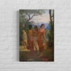 Shakuntala & Her Companions By Raja Ravi Varma Famous Canvas Painting(Shakuntala Her Companions By Raja Ravi Varma Famous Canvas Painting Shakuntala From Mahabharata) -Artociti Sale Store shakuntala her companions by raja ravi varma famous canvas painting 30x20 inch 479