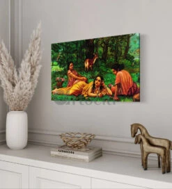 Shakuntala Patra Lekhan By Raja Ravi Varma - Famous Canvas Painting(Shakuntala Patra Lekhan By Raja Ravi Varma Famous Canvas Painting) -Artociti Sale Store shakuntala patra lekhan by raja ravi varma famous canvas painting verma 424