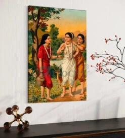 Shakuntala With Her Friend Sakhi By Raja Ravi Varma Famous Canvas Painting(Shakuntala With Her Friend Sakhi By Raja Ravi Varma Famous Canvas Painting) 12 Shakuntala With Her Friend Sakhi By Raja Ravi Varma Famous Canvas Painting(Shakuntala With Her Friend Sakhi By Raja Ravi Varma Famous Canvas Painting) -Artociti Sale Store shakuntala with her friend sakhi by raja ravi varma famous canvas painting 30x20 inches verma 195